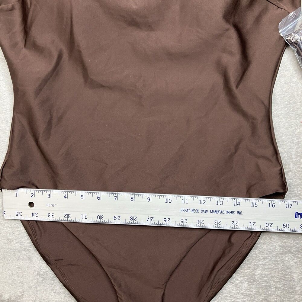 J.Crew Gemma‎ One Piece Swimsuit 18 Brown Classic Sculpt Convertible Strapless - Picture 7 of 8